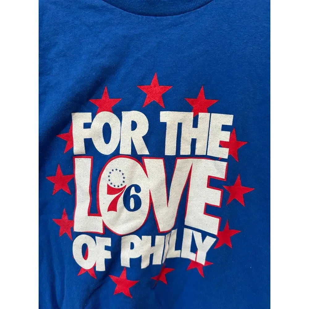 Adidas Philadelphia 76ers blue shirt size M (no tag) basketball
